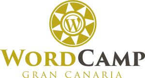 Marca de la WordCamp Gran Canaria en gris